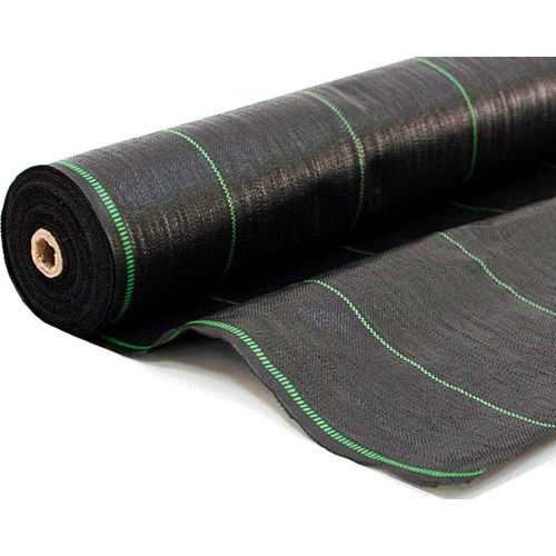 Anti-Unkrautgewebe, Geotextil, Unkrautfolie, schwarz 3.2m x 50m = 160m² / 100 g/m²