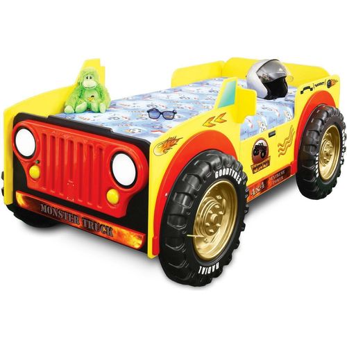 Schlafzimmer Kinderbett Betten Kinder Zimmer JEEP Auto Kindermöbel + Matratze