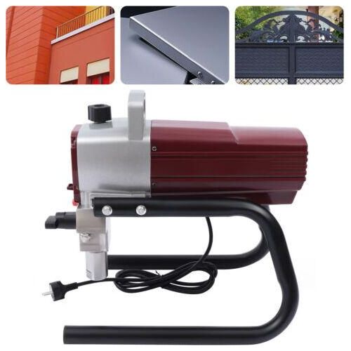 Farbsprühgerät Airless Spritzlackiermaschine Lackiergerät Farbsprühsystem 25MPa 1800W Rot