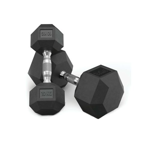 ATLETICA Hexagon Hantel Set | 10 kg - 30 kg | jeweils 2,5kg Steigerung | Professioneller PVC Bezug