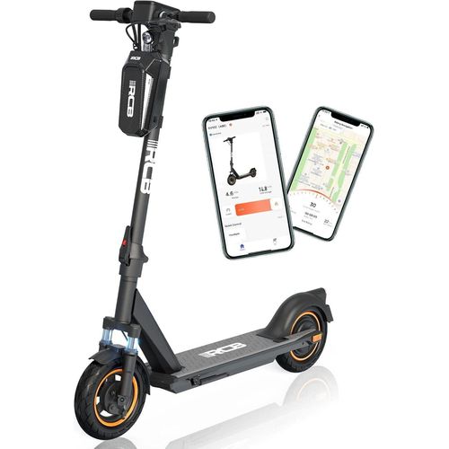 RCB TECH E Scooter mit Straßenzulassung, ABE Faltbarer E-Scooter, mit App-Funktion, LED-Display, E-Scooterfür Erwachsene und Jugendliche