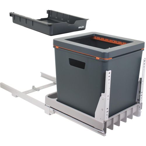MÜLLEX Boxx 40-R Abfallsystem inklusive Auszugssystem als Vollauszug, 41 Liter / ab 40 cm Schrankbreite