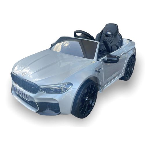 TPFLiving Elektro-Kinderauto BMW M5 silber - Sportwagen für Kinder - Kinderauto BMW M5 - Elektroauto für Kinder - Kinderfahrzeug ab 3 Jahren