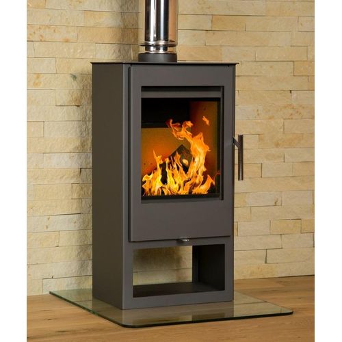 EEK A+ Kaminofen Victoria Toledo schwarz - 7kW, raumluftunabhängig