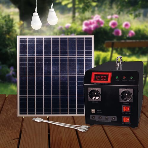 MAUK Solar Power Pack Station Powerpack Komplett Set (Solar Power Pack Station Powerpack 300W) Licht bei Blackout und Stromausfall