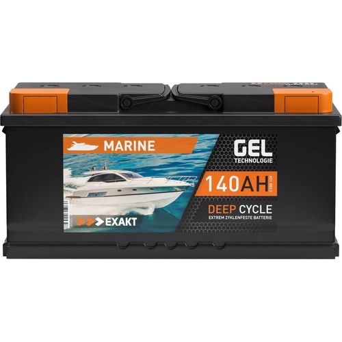 EXAKT GEL Batterie 12V 140Ah Bootsbatterie Solarbatterie