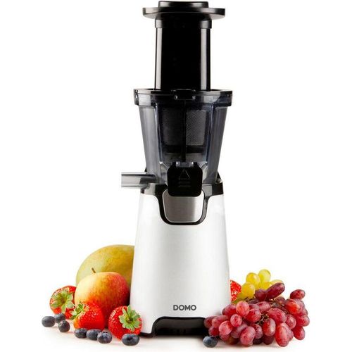 Domo DO9248J Slow Juicer – Entsafter – 150 W – Gesundheitsbooster – Weiß/Schwarz