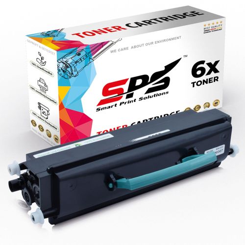 6x Toner E250 E250A21E Schwarz Kompatibel für Lexmark E250DN Drucker