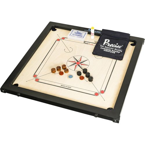 Precise Carrom - ama-8 mm - 12 kg. Turnier Brett - Indien - Komplett - Turnier