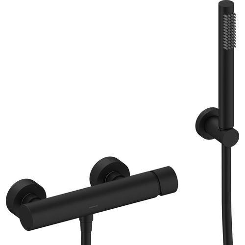 SANYCCES LOOP K Einhand Brausebatterie mit Brausehalter, Handbrause & Brauseschlauch, schwarz matt Image