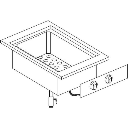 Elektrisches Bain-Marie Modul, 400x600 mm, Temperaturbereich +30 bis +90 °C