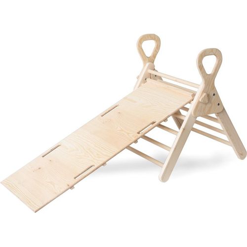 Woodforkid Dreieck klappbar 60 cm hoch Kletterdreieck Klettergerüst, Kletterdreieck mit Rutsche