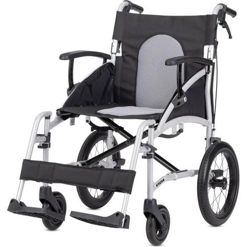 Bischoff & Bischoff Transportrollstuhl Vida mit 13" Transitreifen, faltbar, die perfekte Wahl für Reisen und Mobilität unterwegs, nur 10 kg