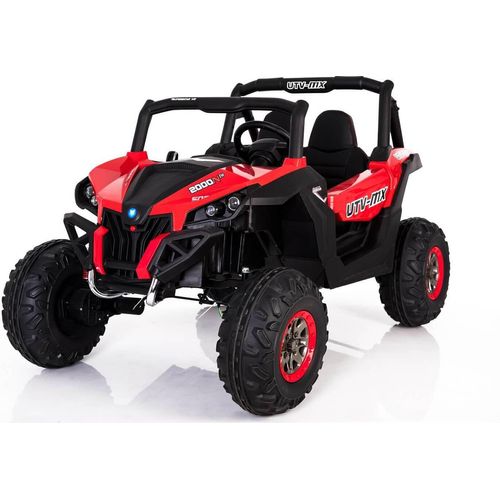 Buggy XXL UTV Premium Kinderelektrofahrzeug 2x 12V / 7Ah 2x200W Motoren Rot