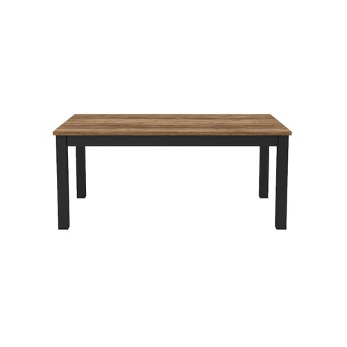 Esstisch OKAL – 180 cm, Appenzeller Fichte / schwarz