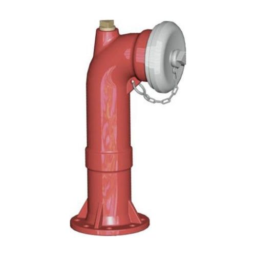 Löschwassersauganschluss DIN 14244 Form A mit Peilstutzen Löschwasserentnahme