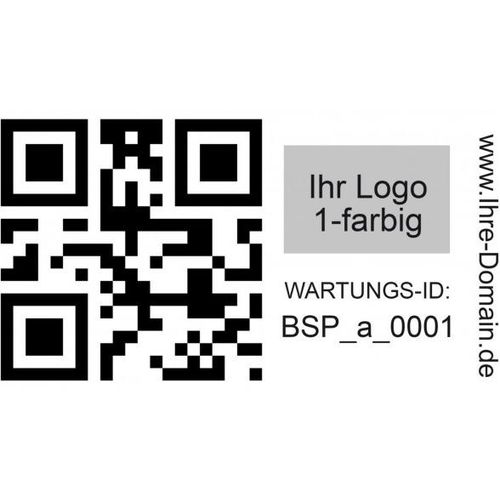 QR-Code Etiketten fortlaufend Nummer - Barcode Inventar Aufkleber - Inkl. Logo