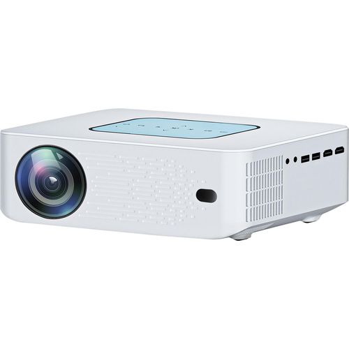 V10 intelligenter LED-Projektor, 1920 x 1080P Auflösung | 1 GB + 8 GB | Unterstützt HD/AV/USB | 3,5-mm-Audioausgang | Europäische Vorschriften, weiß