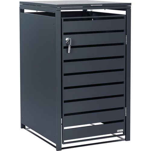 Zelsius Mülltonnenbox für eine Mülltonne | Anthrazit RAL 7016 | inkl. Erweiterungsmöglichkeit