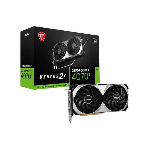 MSI VENTUS GEFORCE RTX 4070 TI 2X 12G OC Grafikkarte NVIDIA 12 GB GDDR6X (RTX 4070 Ti VENTUS 2X 12G)