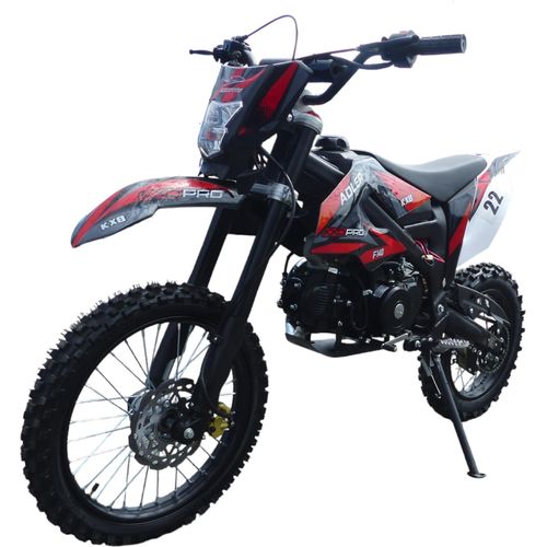 140cc Dirtbike Cross Bike Pitbike KXD 612 E-Start 17/14 Zoll Lichtmaske Rot