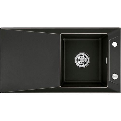Spüle KeraDomo SIRO 90 Nero mit Excenterbedienung