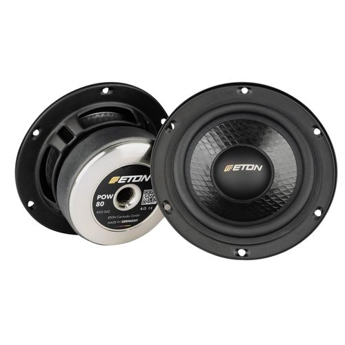 ETON POW 80 | 80 mm (3") Mitteltöner, Midrange Autolautsprecher als Ergänzung der POW und POW+ 2-Wege Soundsysteme | Paar