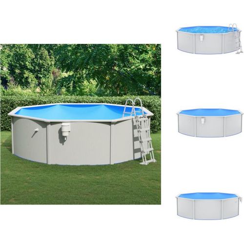 vidaXL Pool mit Sicherheitsleiter 460x120 cm - Pools