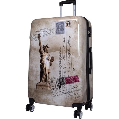 Große bedruckte Motivkoffer New York Fotokoffer Trolley, USA Koffer 77cm Bowatex