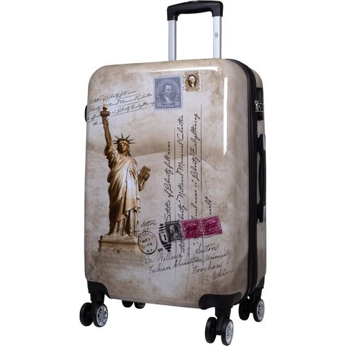mittelgroße bedruckte Motivkoffer New York Fotokoffer Trolley, Koffer 67 Bowatex