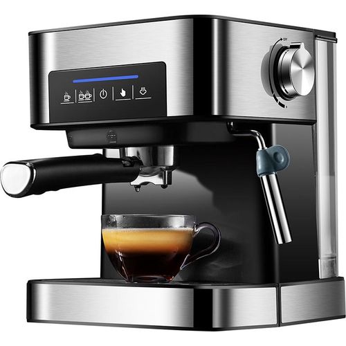 Espressomaschine, 20 Bar, 15 Tassen, 1,6 l Fassungsvermoegen, Wassertank, 850 W, Espressomaschine mit Dampfmilchaufschaeumer, Dampfstab fuer Cappuccino, Eis, Mocaccino