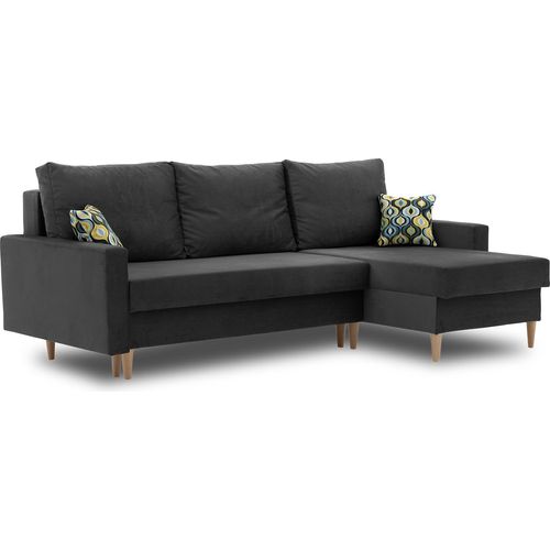 Ecksofa ETNA Pro | Schlaffunktion | natürliche Beine | schöner Stoff KRONOS 34