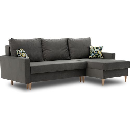 Ecksofa ETNA Pro | Schlaffunktion | natürliche Beine | schöner Stoff KRONOS 15