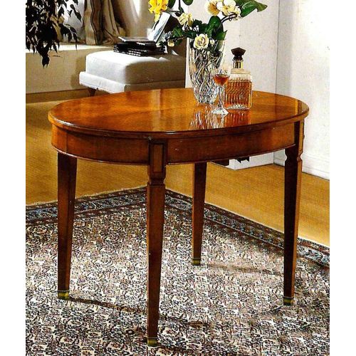 Casa Padrino Luxus Biedermeier Esstisch Braun / Messing - Ausziehbar - Italy