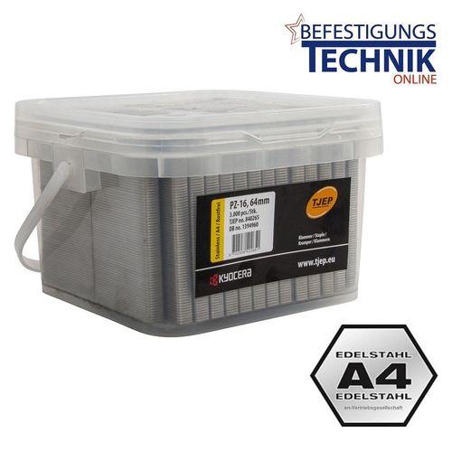 Klammern Z 64 CRFHA 64mm rostfrei A4 Prebena Z64CRFHA Haubold KG 764 Tjep PZ-16 Würth WKG KL-57 3M