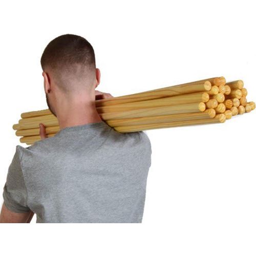 Kawanyo Holzrundstab 100cm, 25er Sparpaket