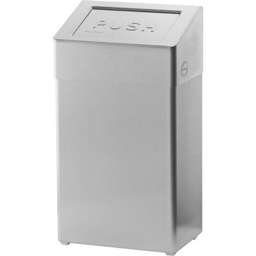 SanTRAL Edelstahl - Abfallbehälter 50 Liter - Mülleimer - geschlossen