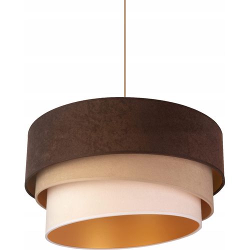 Hängelampe Pendellampe Lampenschirm aus Velours Braun Esszimmerlampe, Wohnzimmer, Küchenlampe aus Serie N131 (N131-B)
