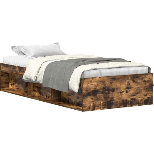 vidaXL Bettgestell Räuchereiche 90x200 cm