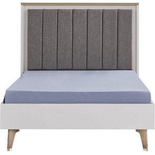 Kinderzimmer Kinderbett 100 cm Jugendbett Holz Grau JVmoebel