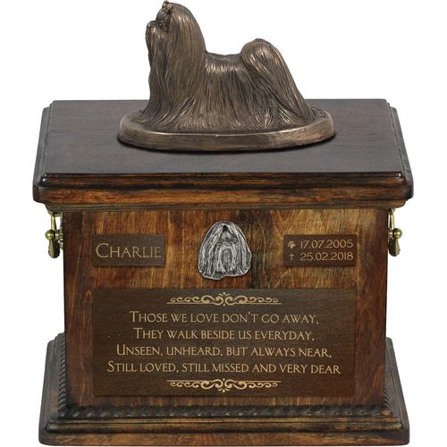 Shih Tzu - Eine Urne für die Asche eines Hundes, eine Urne mit einer Statue, eine personalisierte Hundeurne von der Marke Art-Dog.