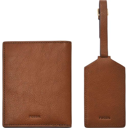FOSSIL Ausweisetui Reisezubehör Gift Set Passport Case and Luggage Tag Brown braun