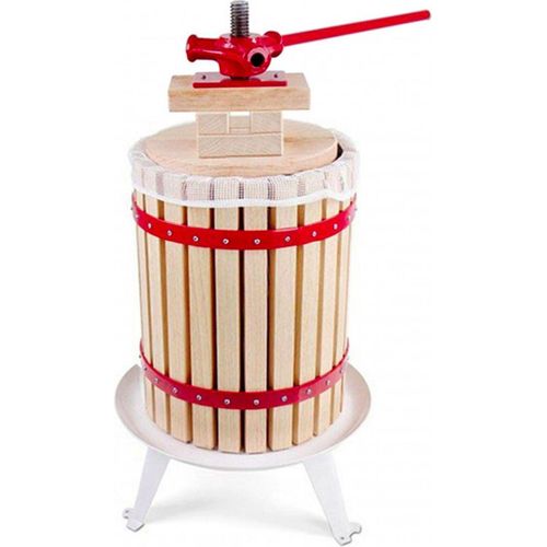 Obstpresse, Weinpresse, Apfelpresse - Korb aus Holz 18 l