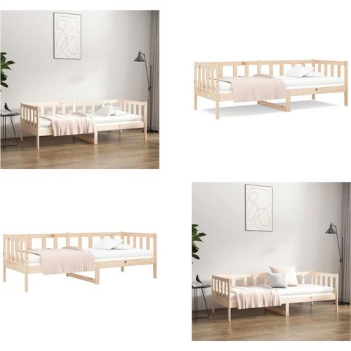 vidaXL Tagesbett 80x200 cm Massivholz Kiefer - Tagesbett - Tagesbetten - Tagesbett Holz - Tagesbett Massivholz