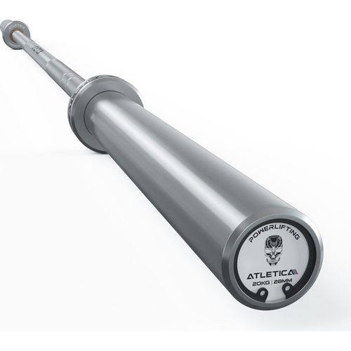 ATLETICA Gamma Langhantel | Powerlifter Titan | Forciere Deine Leistung im Powerlifting | 20kg | IPF- & IWF-Markierungen | Farbe - Chrome