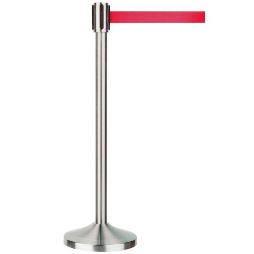Alco Gurtständer Innenbereich 50 mm 3 m Edelstahl gebürstet roter Gurt