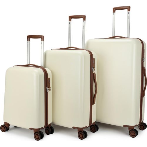 Decent Retro Kofferset Weiss 3-Teilig Inhalt 96, 65 en 35 L