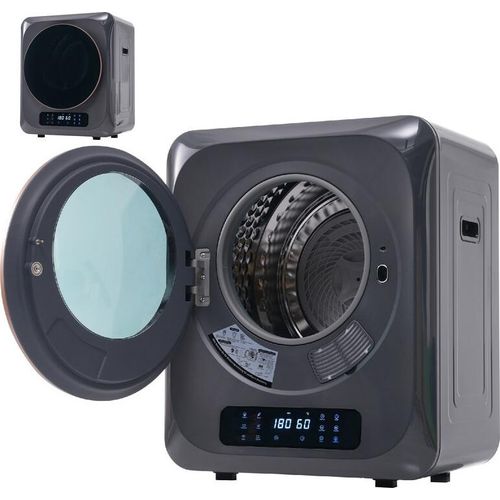 Wäschetrockner Abgastrockner Edelstahltrockner mit 6 Programme und 6 Funktionen Blaulicht-UV-Desinfektionsfunktion Überhitzungsschutz 2,5 kg,tatsächlich bis zu 4 kg,Wandmontage