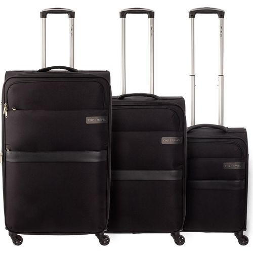 Top Travel 3er Koffer SET Spinner S/M/L schwarz