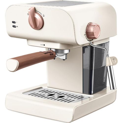 Espressomaschinen fuer zu Hause, 20-Bar-Espressomaschine aus Edelstahl mit Milchaufschaeumer, Dampfstab, 0,8 l abnehmbarer Wassertank, 850 W, 92 Grad Celsius, konstante Temperatur, halbautomatische Kaffeemaschine mit Siebtraeger, Manipulationsloeffel fuer Cappuccino-Latte